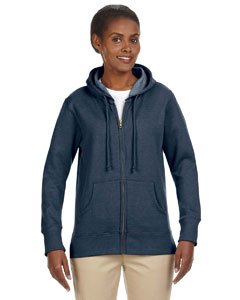 Ladies OrganicRecycled Heathered Fleece Full-Zip Hooded Sweatshirt - cHARcOAL - S(D0102H7ZQS2)