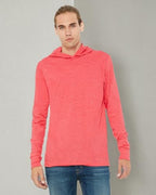 Unisex Jersey Long-Sleeve Hoodie - HEATHER NAVY - XS(D0102H7WFI2)