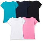 T2F Girls Cotton Regular Fit T-Shirt(Pack of 5)
