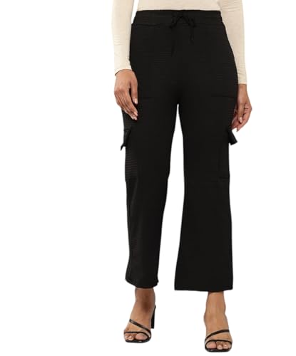 Aarika Girls Casual Black Colour Solid Nylon Pant-(12-15 Years)-(PANT-KG-05-BLACK-S)