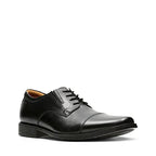 Clarks mens Tilden Cap Oxford, Black Leather, 9 E US