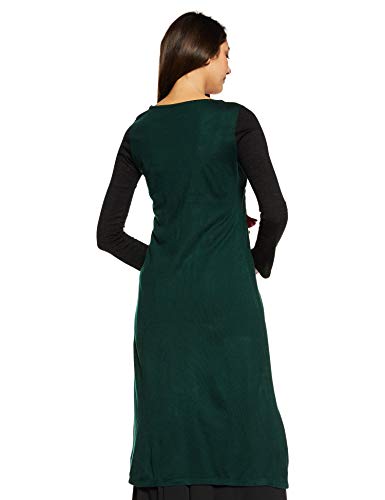 W For Woman Women Synthetic Straight Winter Kurta (17No17690-66144_Pine Grove_6), Straight Fit