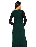 W For Woman Women Synthetic Straight Winter Kurta (17No17690-66144_Pine Grove_6), Straight Fit