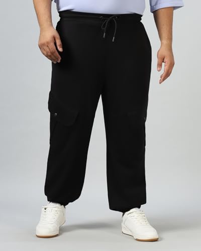 Bewakoof Air 1.0 MenS Solid Super Loose Fit Plus Size Joggers