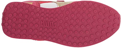 PUMA unisex child Future Rider Sneaker, Puma White-persian R, 4.5 Big Kid US