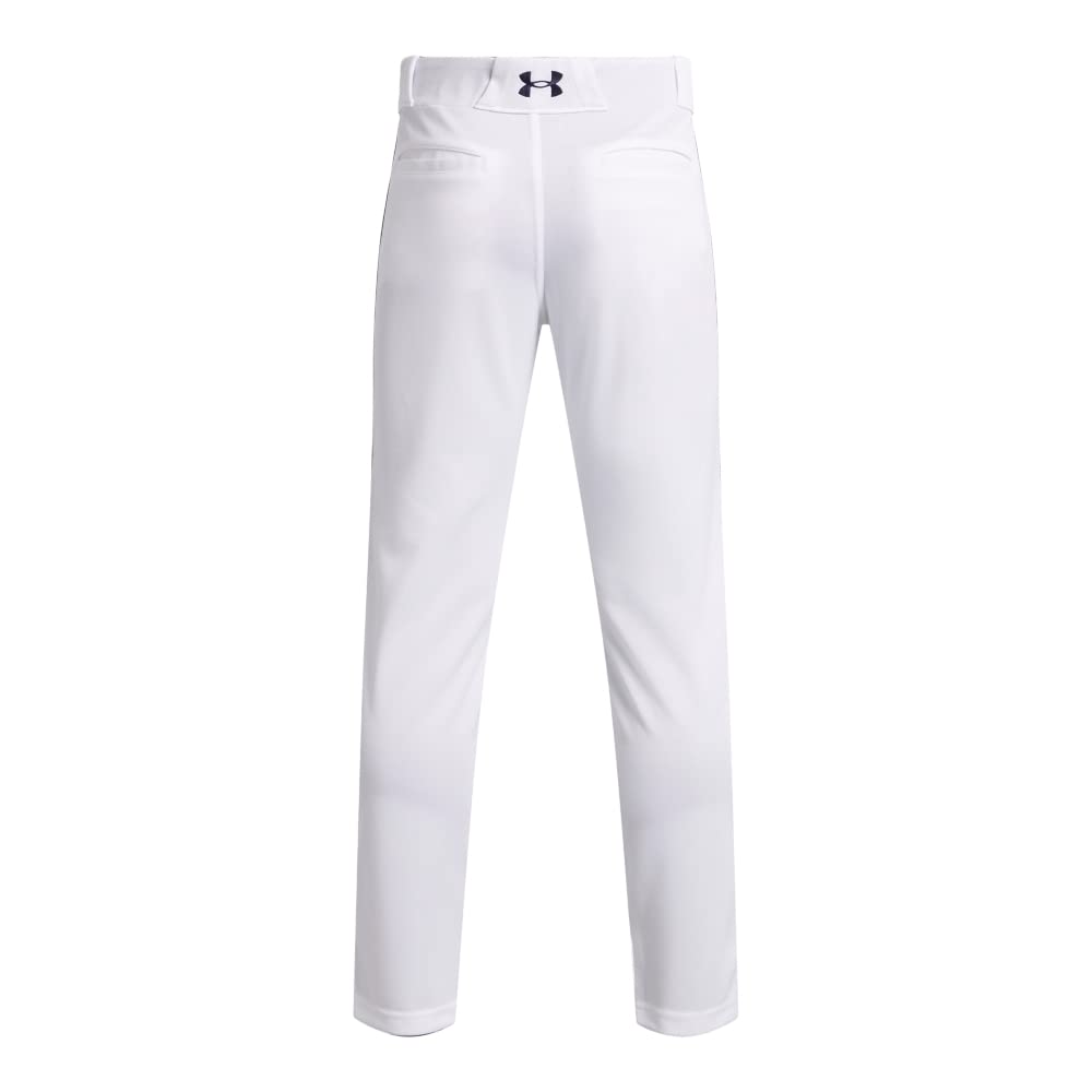 Under Armour Boys Utility Baseball Pant Pipe , (102) White / Midnight Navy / Midnight Navy , Small