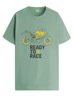 ADRO Mens Biker Design Printed 100% Cotton T-Shirt - Regular Fit, Printed T-Shirts for Men (RN24-KTM-PT_Pista_2XL)