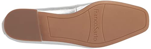 Franco Sarto Womens Vana Slip On Ballet Flat, Metallic Silver, 7