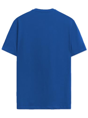 ADRO Mens Royal Bike Design Printed 100% Cotton T-Shirt - Regular Fit, Printed T-Shirts for Men (RN24-RYL-RB_Royal Blue_S)