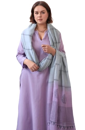 ANNI DESIGNER Womens Rayon Viscose Solid Straight Kurta with Pant & Dupatta (Paradise Purple_XXL_Purple_XX-Large)