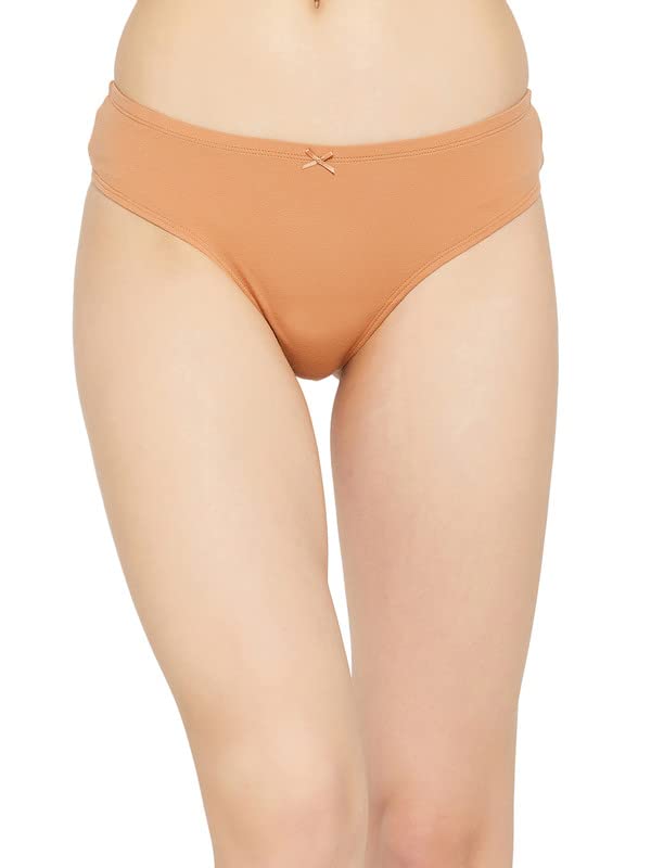 Clovia Womens Cotton Low Waist Thong in Beige (PN3507P24_Beige_XXL)