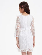 A.T.U.N. Girls Double Bow Dress White