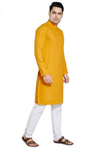 Divisive MenS Sequince Embroidered Cotton Blend Slim Fit Kurta Pyjama Set