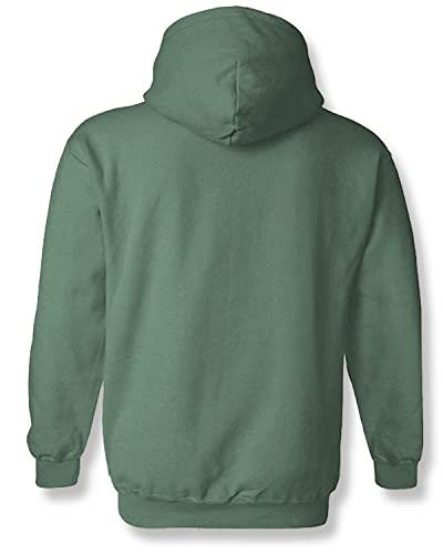 ADRO Men's Cotton Neck Hooded Sweatshirt (H-M-PLN-PT_Pista_S)