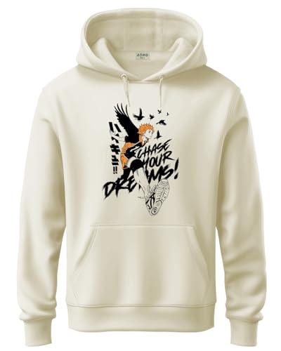 ADRO Anime Hoodies for Men, 320 GSM Soft Cotton Hoodie, Long Lasting Anime Printed Hoodie for Winter | Mens Hoodies | Sweatshirt