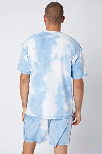 DHRUVI TRENDZ Mens Lycra Casual Men T-Shirt Regular Fit T-Shirt (DT-MT-1032_Blue_2XL)