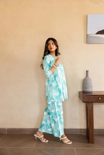 Kalaanj Ethnic Co Ord Set | Casual Wear Pant Top Set | Fancy Co-Ord Set | Full Pair Set | Kurta Sets Kurtis | Kurta Pant Setkals