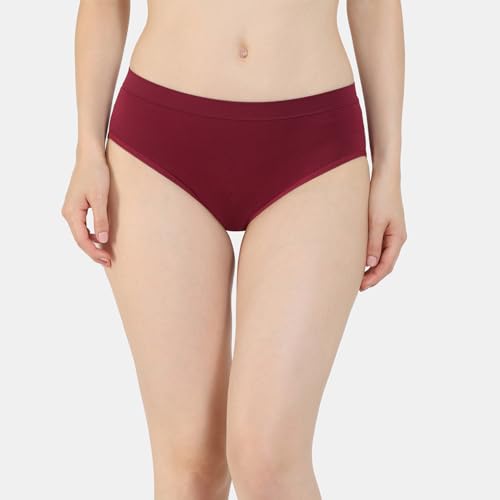 Zivame Womens Pure Cotton Classic Solid Hipster Panties (Pack of 3) (ZI2539-Anthracite Rhodendron Roebuck_Anthracite