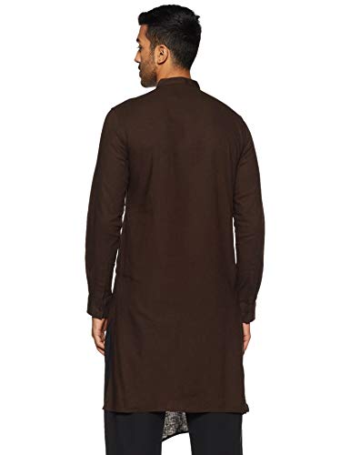 The Indian Garage Co Men'S Cotton Kurta (K863L42_Brown_Xl-44)