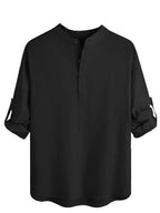 BE ACTIVE Mens Solid Linen Blend Short Kurta with Mandarin Collar || Short Kurta for Men Cotton || Stylish Short Kurta || Short