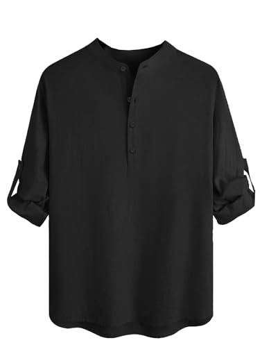 BE ACTIVE Mens Solid Linen Blend Short Kurta with Mandarin Collar || Short Kurta for Men Cotton || Stylish Short Kurta || Short