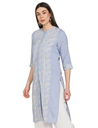 W For Woman Rayon Button Down Kurta For Women