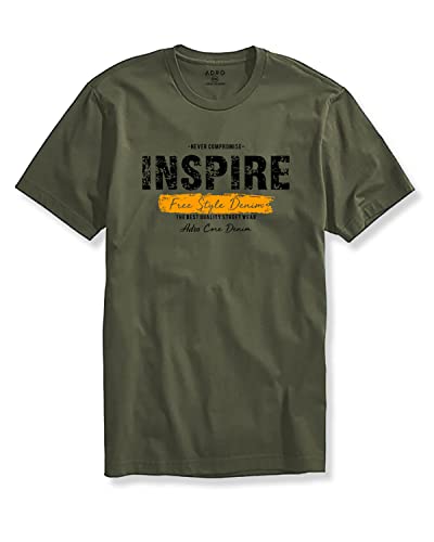ADRO Mens Inspire Cotton T-Shirt (RN22-03-CORE-OL-XL_Olive)