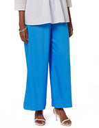 Aurelia WomenS Loose Fit Synthetic Palazzo (18Fek60051-03526_L_Blue_Blue_L)