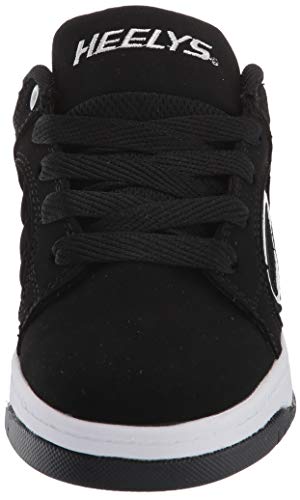 Heelys girls Voyager Tennis Shoe, Black/White, 7 Big Kid US