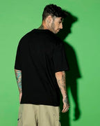 Bewakoof MenS Solid 100% Cotton T-Shirt - Oversized Fit, Round Neck, Half Sleeves