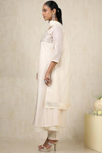 Soch WomenS Chanderi Salwar Suit Set (Ews5Cd21503_Beige