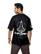 Bewakoof Official Nasa Merchandise MenS Graphic Print Oversized Fit Half Sleeve Round Neck Cotton T-Shirt