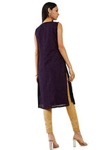 Soch Women Purple Georgette Embroidered Kurta