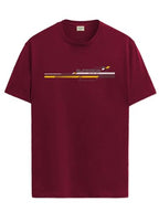 ADRO Mens Graphic Printed 100% Cotton T-Shirt - Regular Fit, Printed T-Shirts for Men (RN24-RAC-MR_Maroon_2XL)