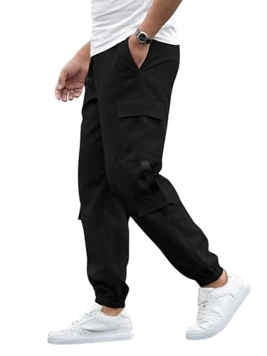 Track Pant for Men || Track Pants || Plain Track Pant (Track-06-08) (in, Alpha, S, Black)