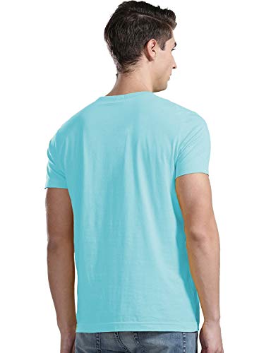 ADRO Men's Block Print Regular Fit T-Shirt (RNR-M-NWW-MI_Mint_L)