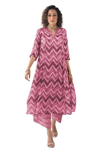 Toochki Dress For Women | Two Piece Dress For Women Long | Dress | Maxi Dress For Women | Dresses | Zig Zag Printed Dress | Cott
