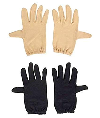 Digital Shopee Cotton Double Layer Hand Gloves For Driving And Hiking, Protection From Sun And Dust Reusable & Washable - Free S