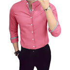 Tee Projekt Mens Shirt Solid Cotton Long Sleeve Button Down Beach l Office l Home (Pack of 1)