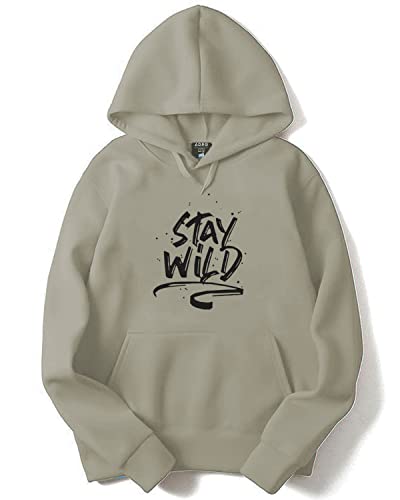 ADRO Men's Cotton Hooded Sweatshirt (H20-M-SWW-CH_Beige_XL)