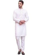 Jompers Mens Floral Cotton Kurta Pyjama Set
