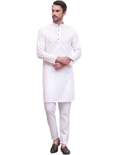 Jompers Mens Floral Cotton Kurta Pyjama Set
