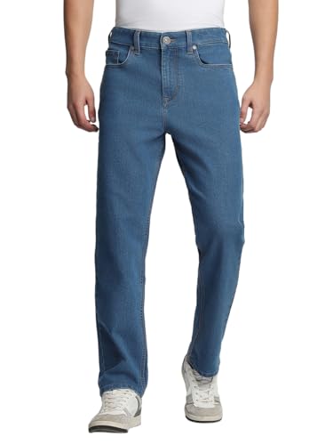 Dennis Lingo MenS Full Length Cotton Poly Stretch Washed Straight Fit Jeans (Indigo13, 32)