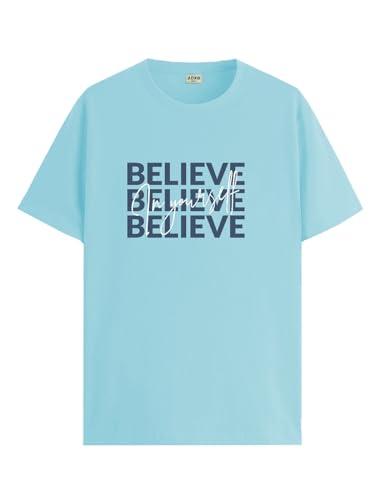 ADRO Men's Solid Regular Fit T-Shirt (RN24-INV-MI_Mint