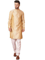 Jompers Mens Woven Design Silk Blend Kurta Pyjama Set