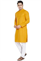 Divisive MenS Sequince Embroidered Cotton Blend Slim Fit Kurta Pyjama Set