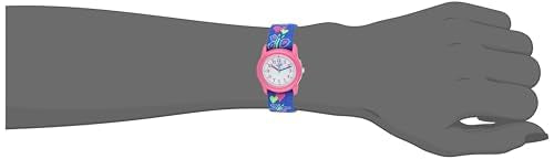 Timex Girls T89001 Time Machines Hearts & Butterflies Elastic Fabric Strap Watch
