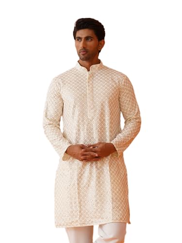 Jompers Mens Sequins & Embroidered Kurta Pyjama Set