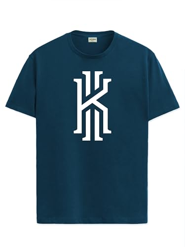 ADRO Mens Printed T Shirt - Premium Cotton Graphic Printed Tshirt - Teal T-Shirt - RN24-KOBE-SB-XL