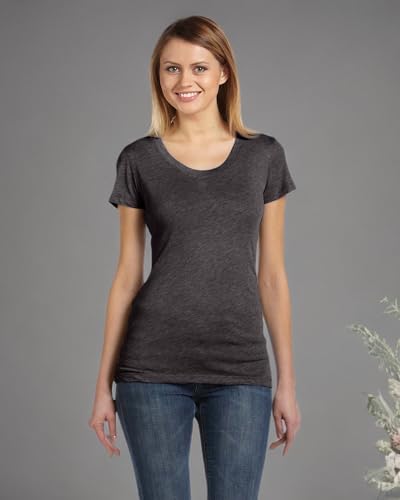 Ladies Triblend Short-Sleeve T-Shirt - cHAR BLK TRIBLND - S(D0102H7WJTX)